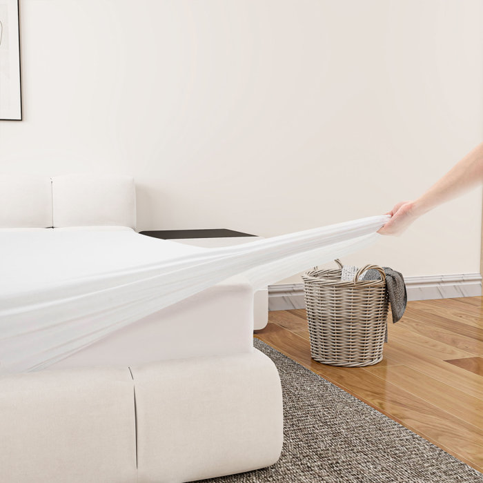 Eider & Ivory™ Hermantown Jersey Knit Fitted Sheet & Reviews Wayfair